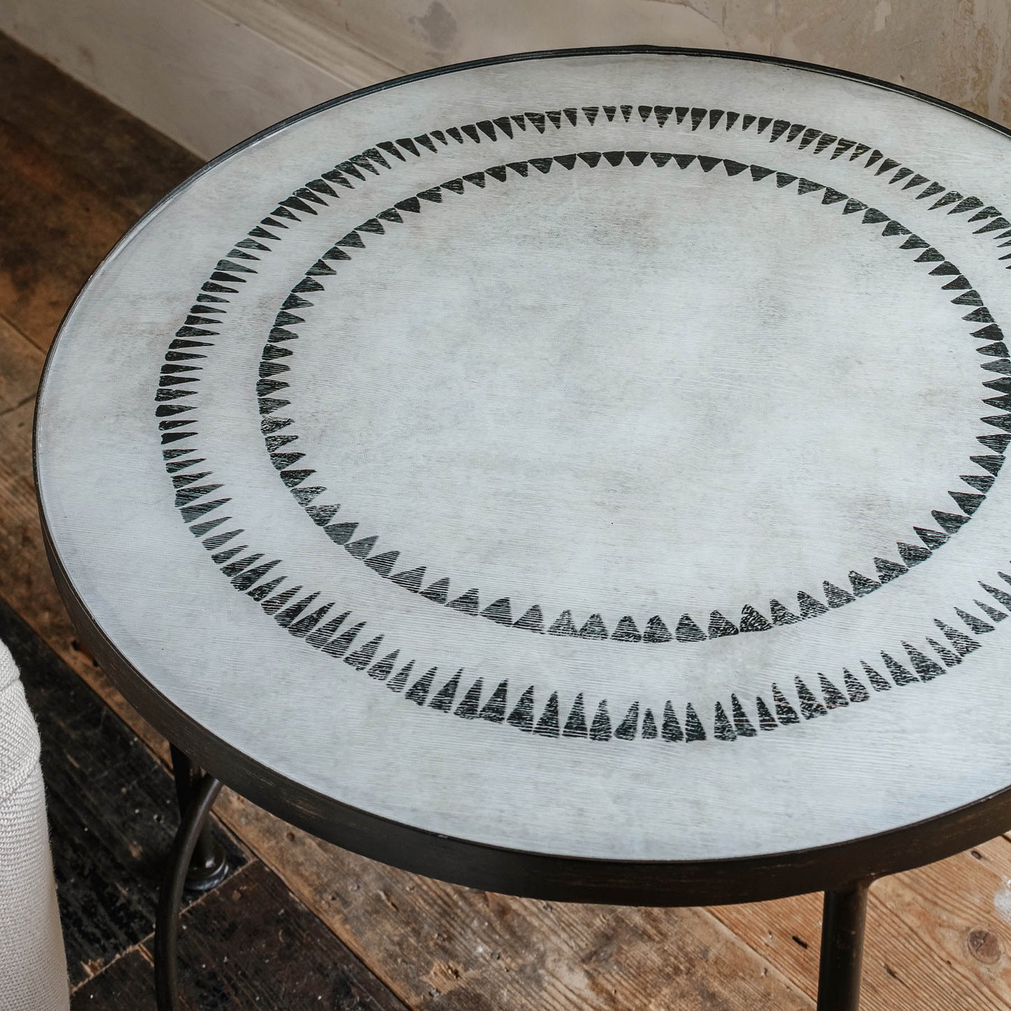 Evershot Glass Top Side Table