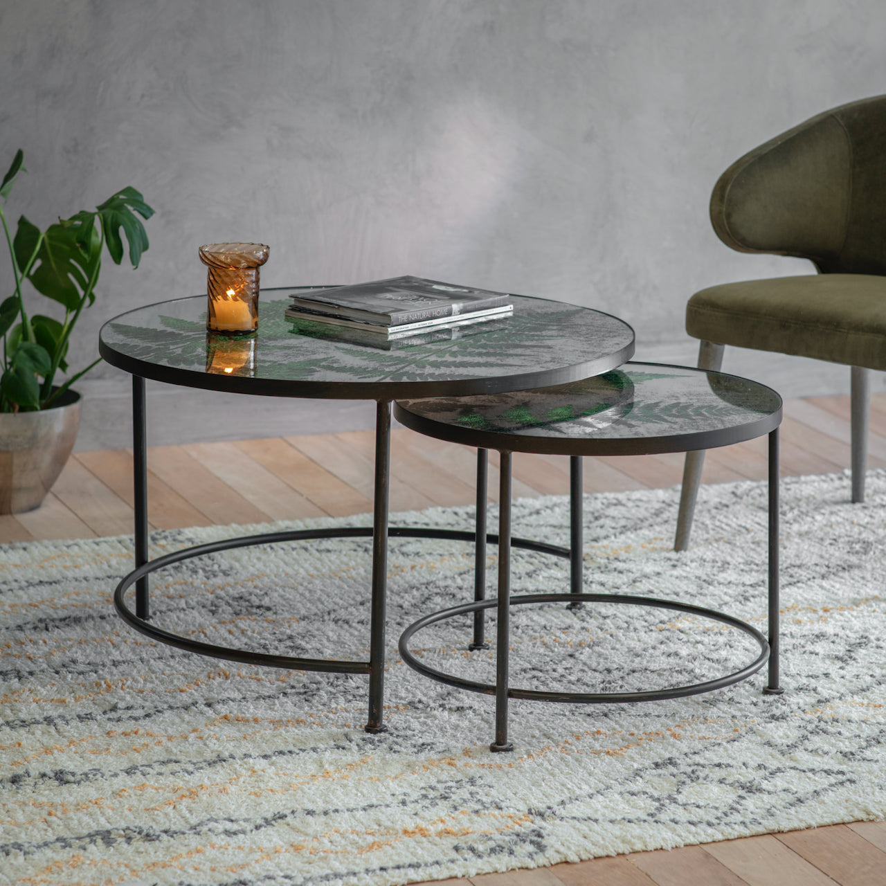 Evershot Set of 2 Fern Nesting Tables