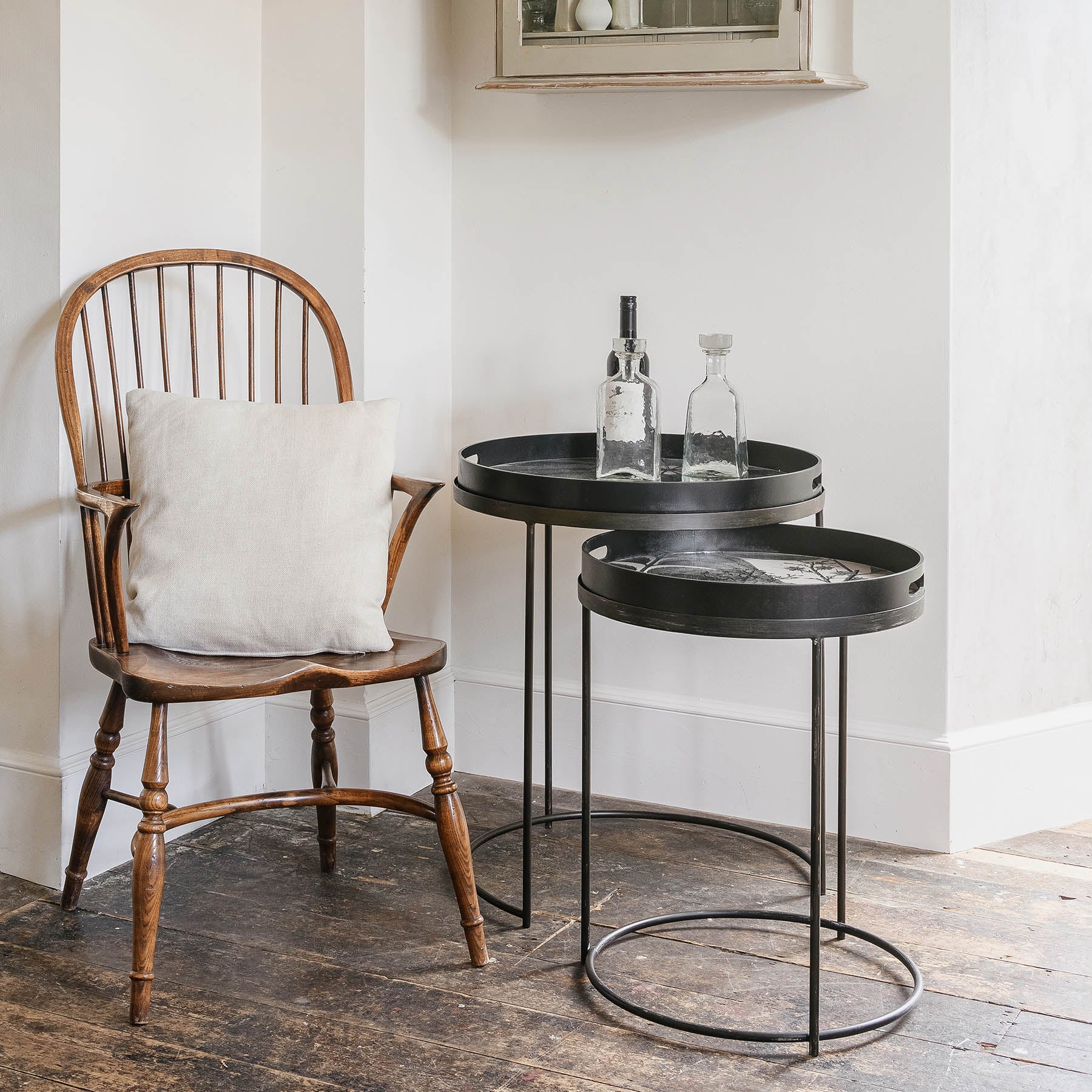 Evershot Set of 2 Botanical Nesting Tables