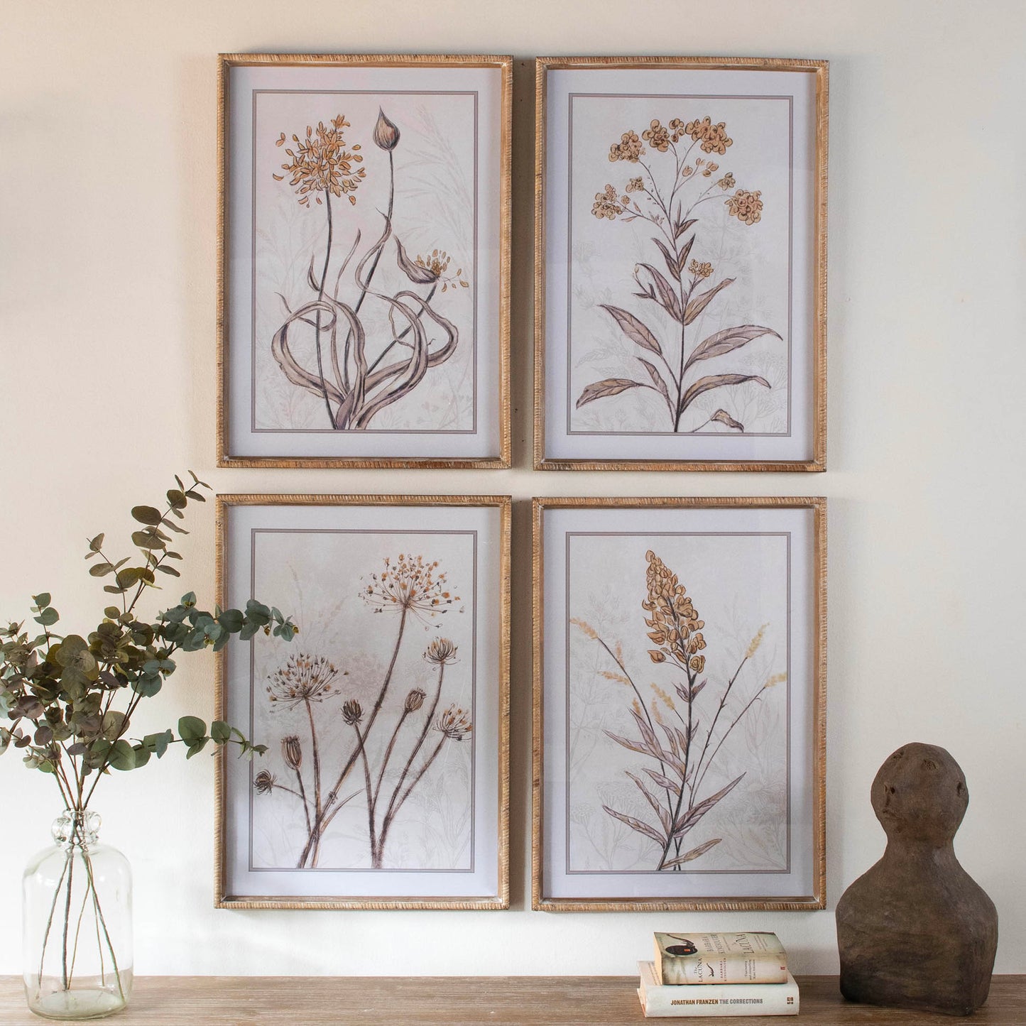 Ashmore Set of 4 Yellow Botanical Framed Prints