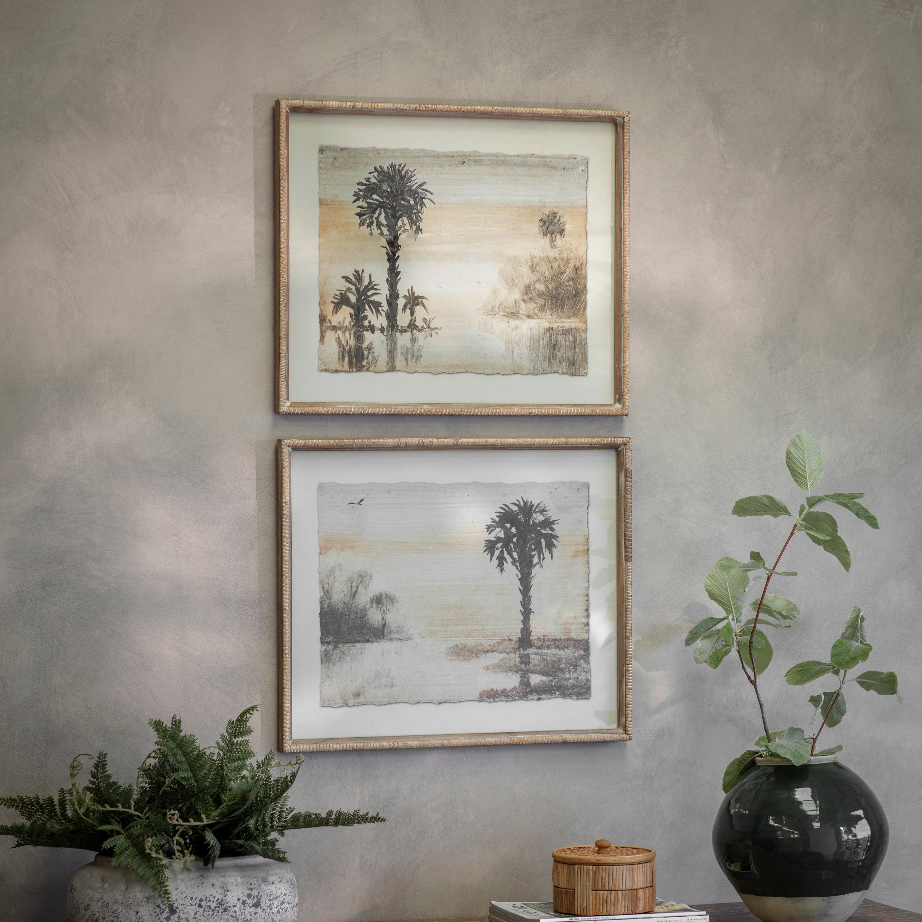 Rivington Set of 2 Riverside Palm Framed Prints