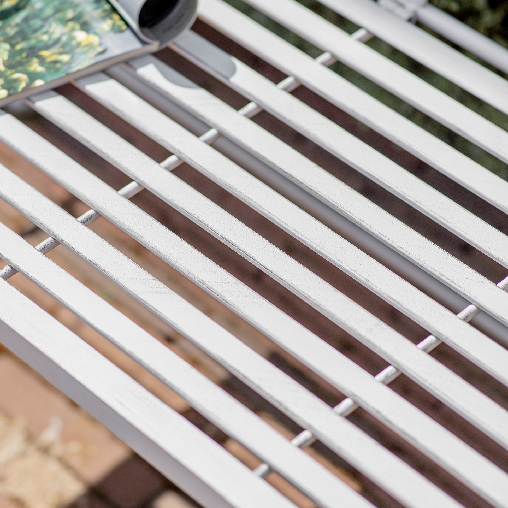 Lustleigh Antique White Garden Bench