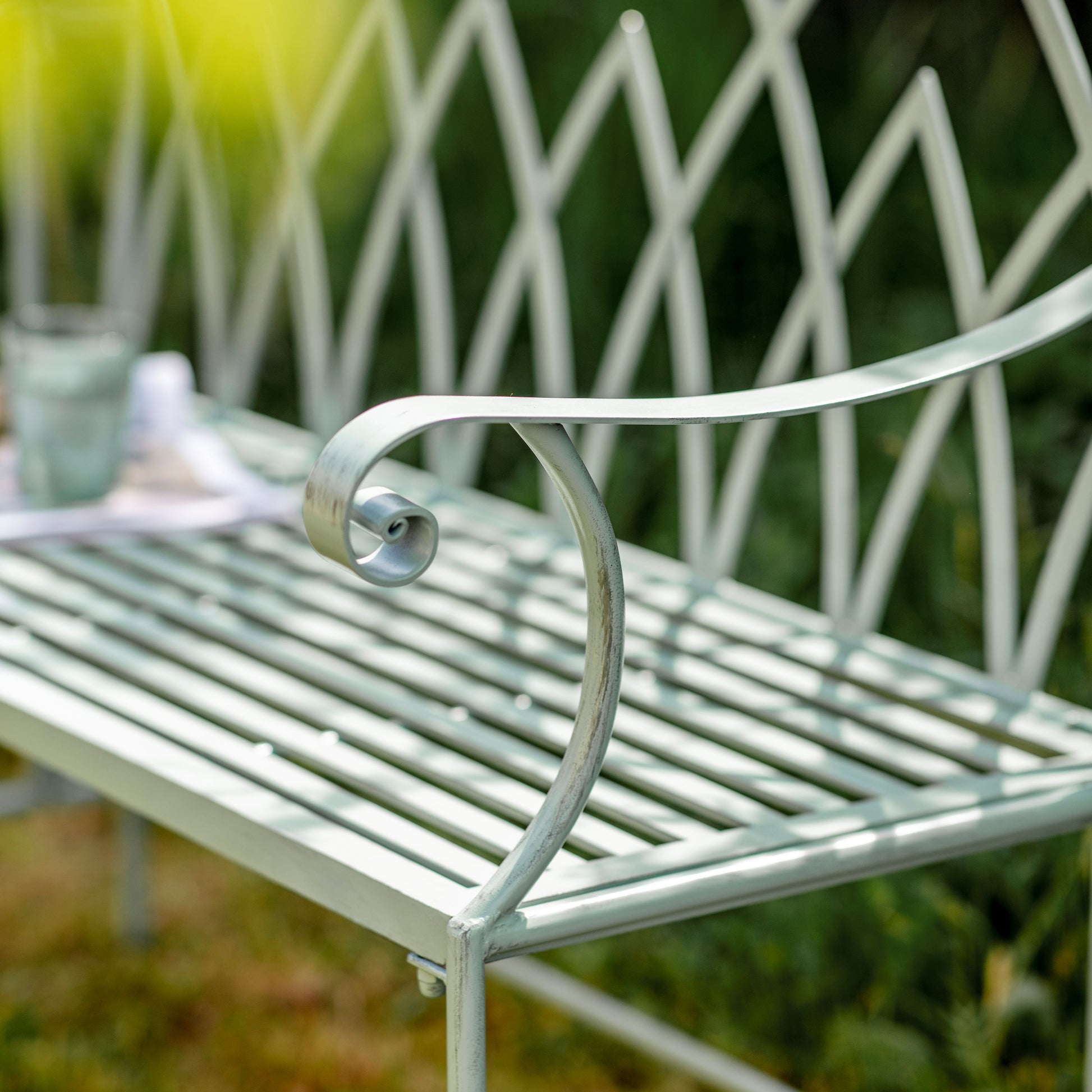 Lustleigh Sage Green Garden Bench