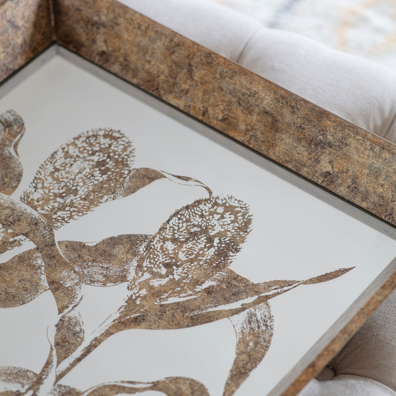 Waltham Square Mirrored Botanical Tray