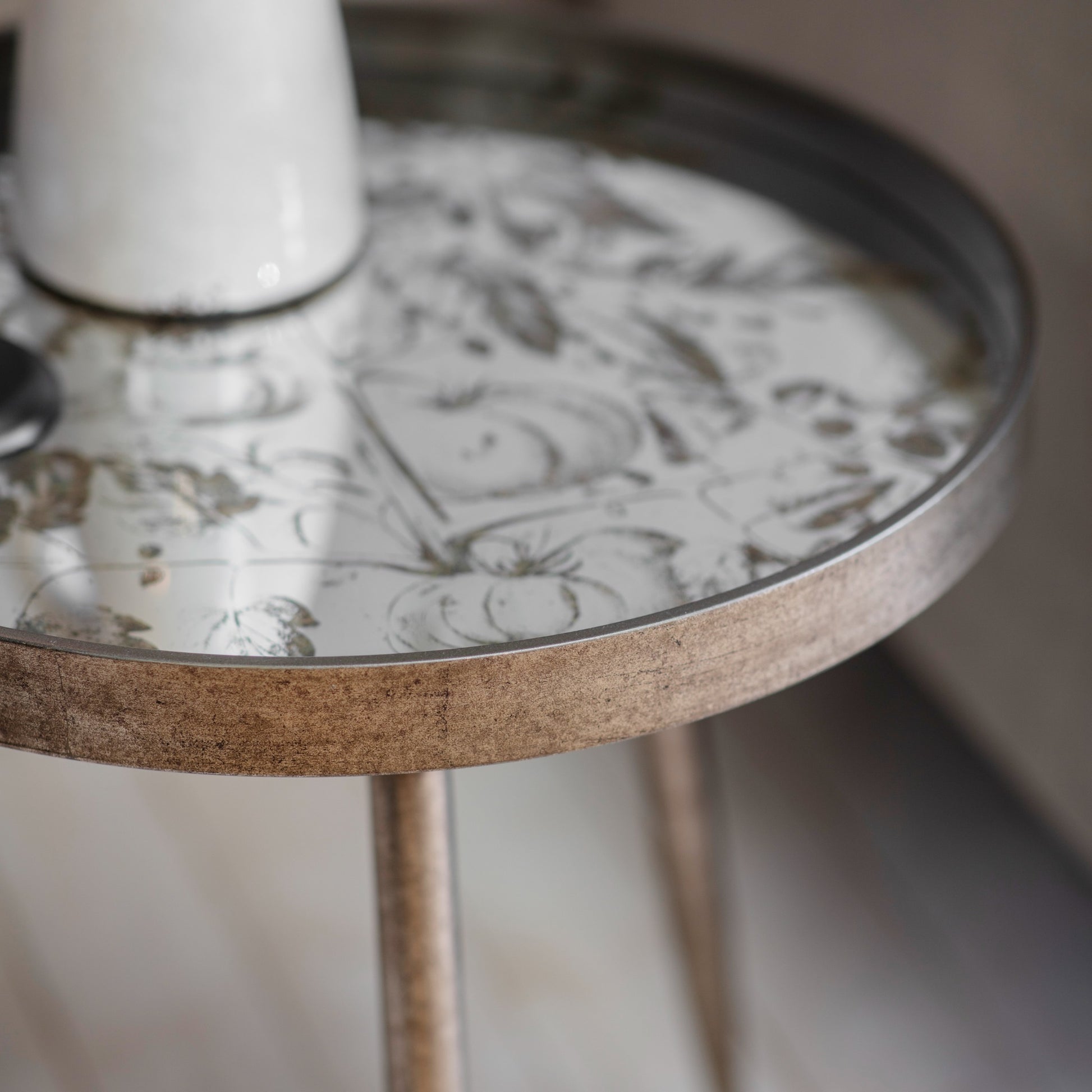 Waltham Mirrored Tomato Tray Table