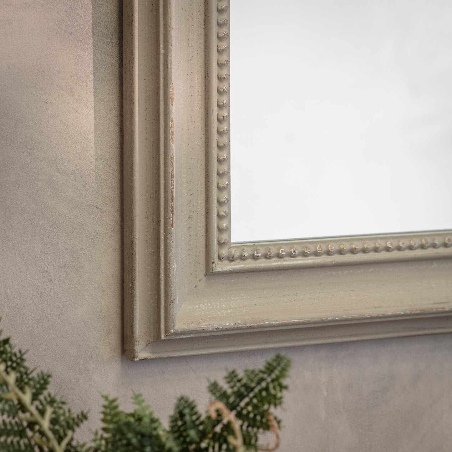 Wilton Carlyle Beaded Grey Mirror