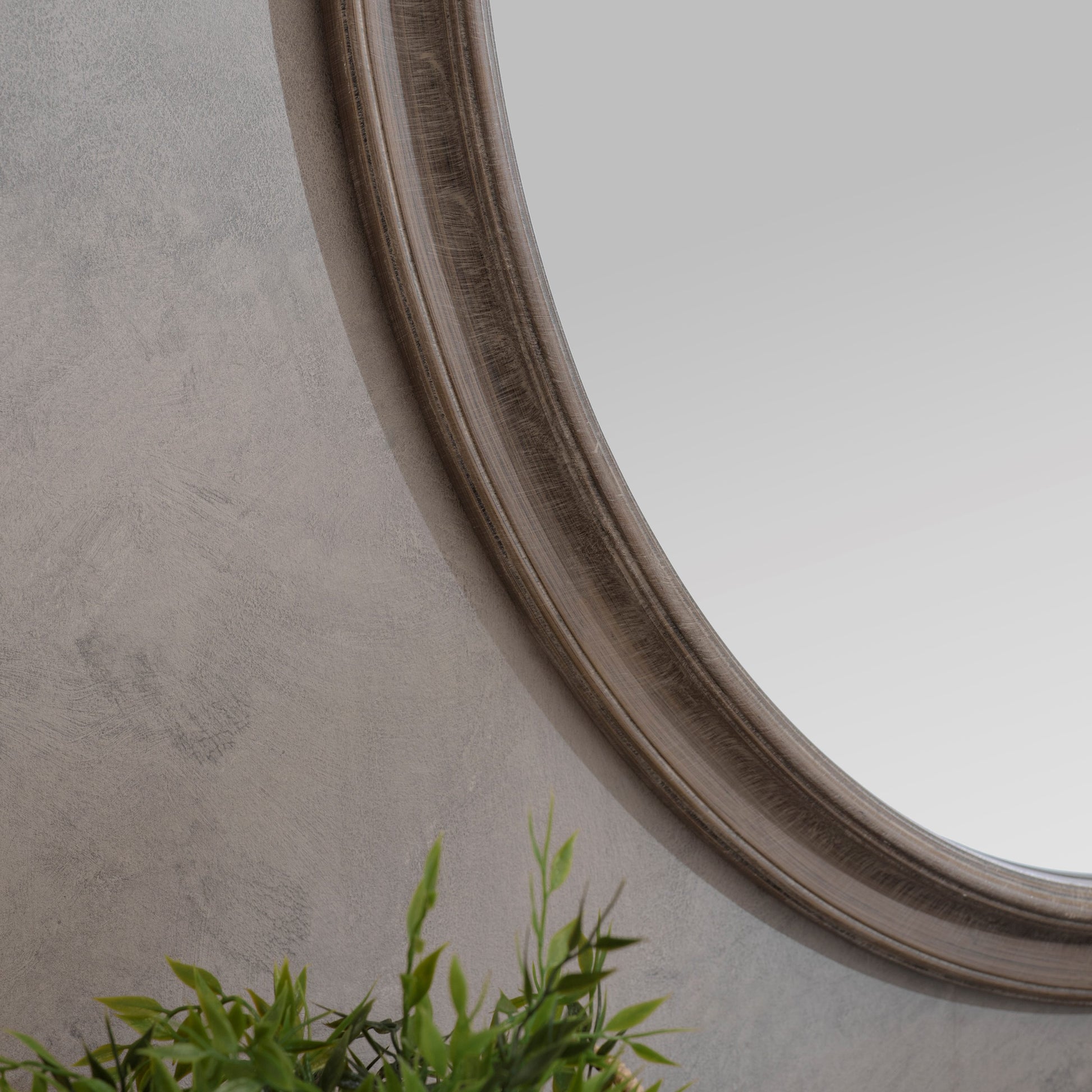 Wilton Natural Ribbon Top Oval Mirror