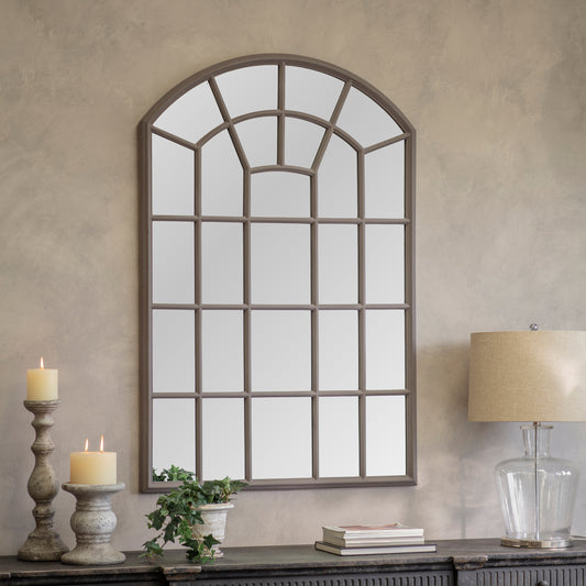 Wilton Charcoal French Window Mirror