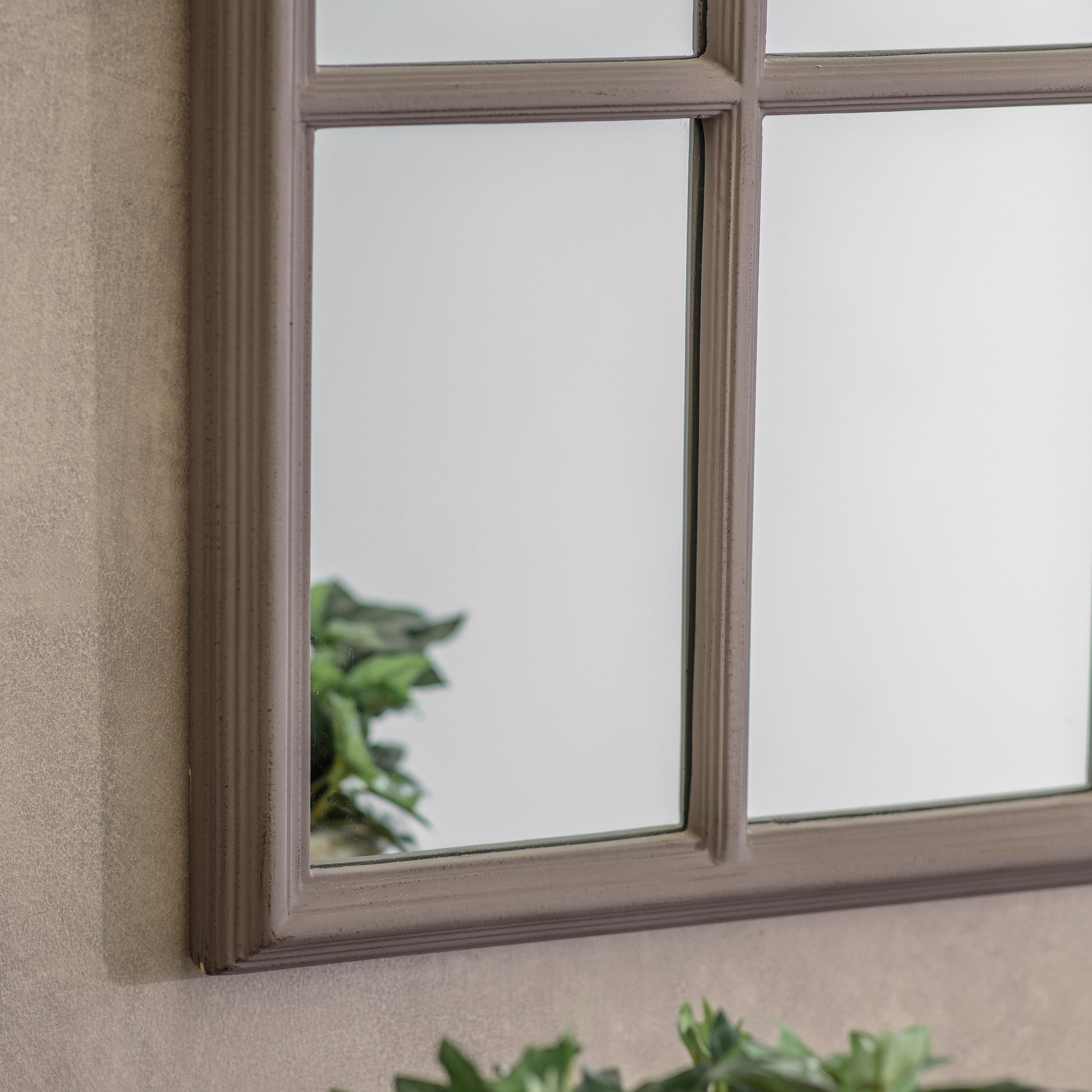 Wilton Charcoal French Window Mirror