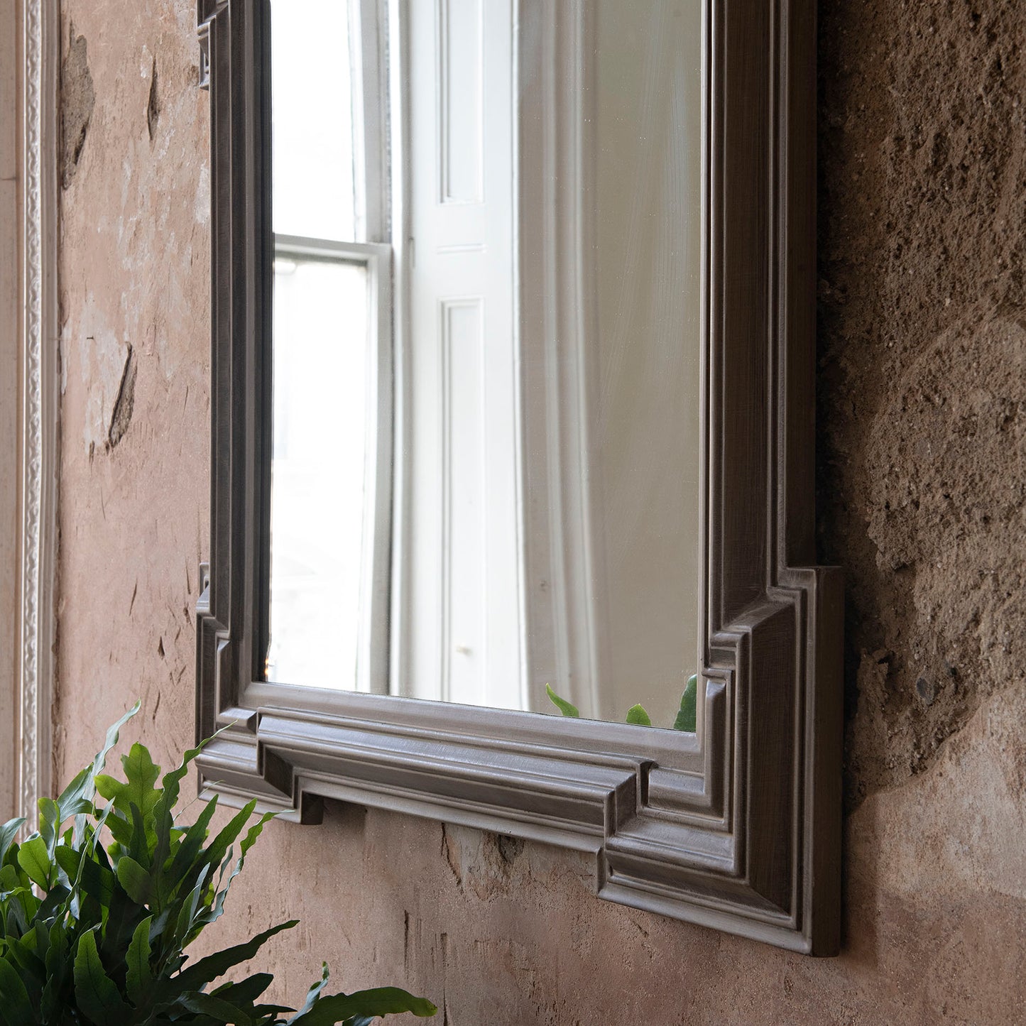 Wilton Layered Square Natural Mirror