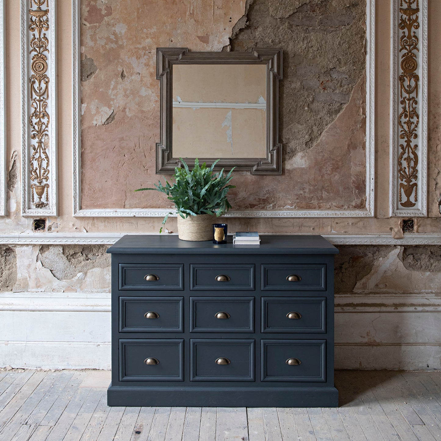 Wilton Layered Square Natural Mirror