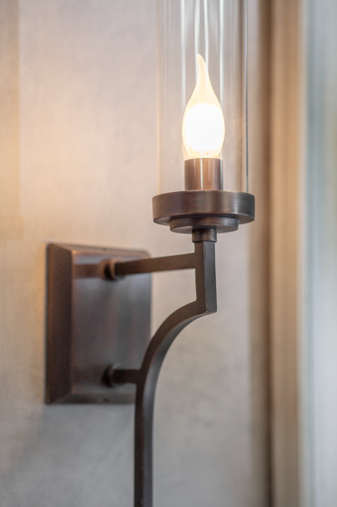 Gregory Architectural Brass Wall Light