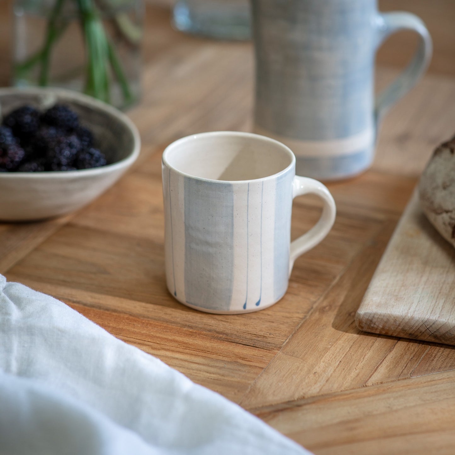 Wonki Ware Banded Studio Line Small Straight Mug Duck Egg