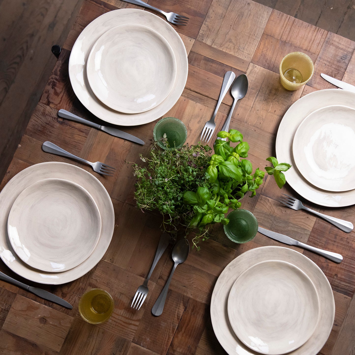 Wonki Ware 16 Piece Plain Wash Dinner Service Warm Grey