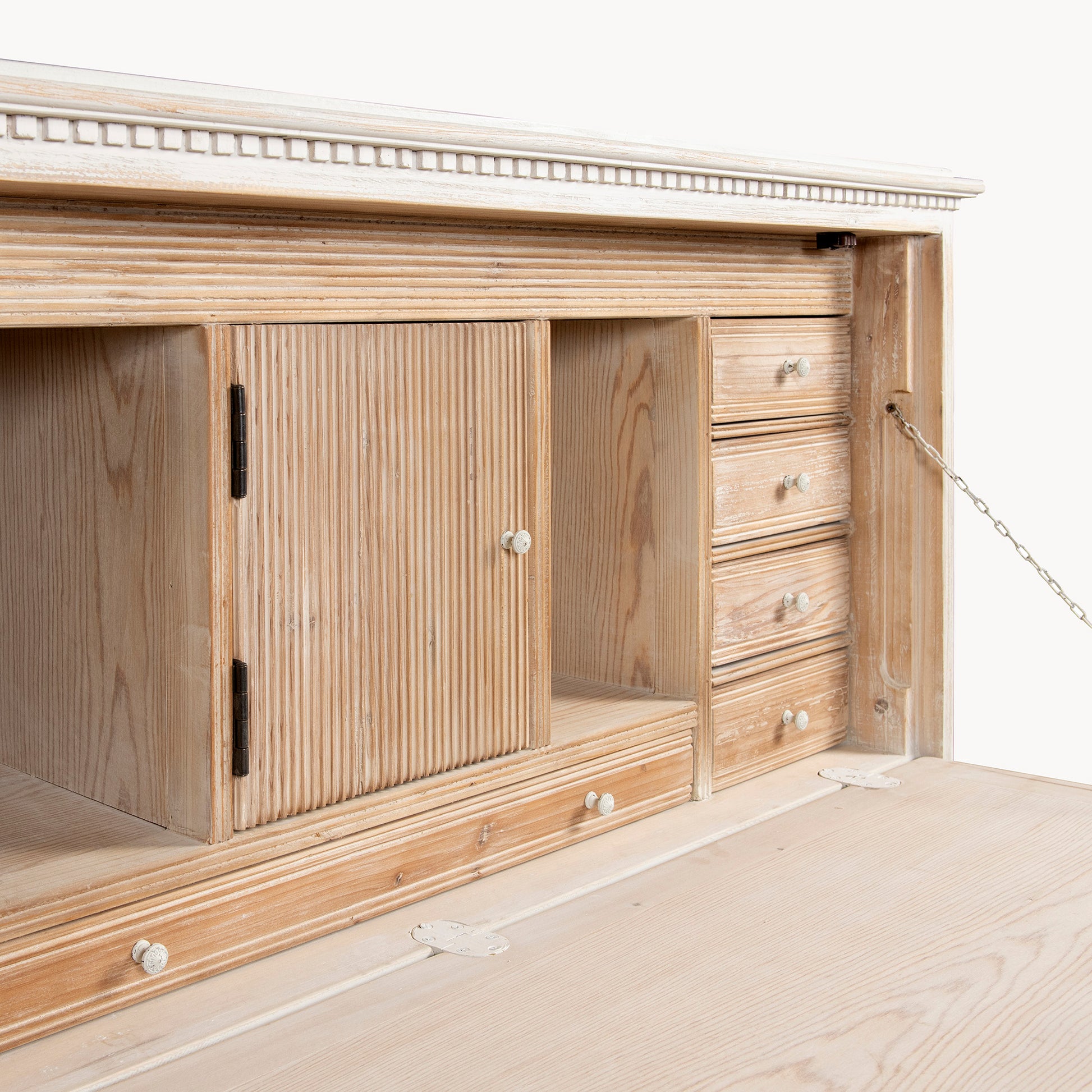 Loumarin White Secretary Desk