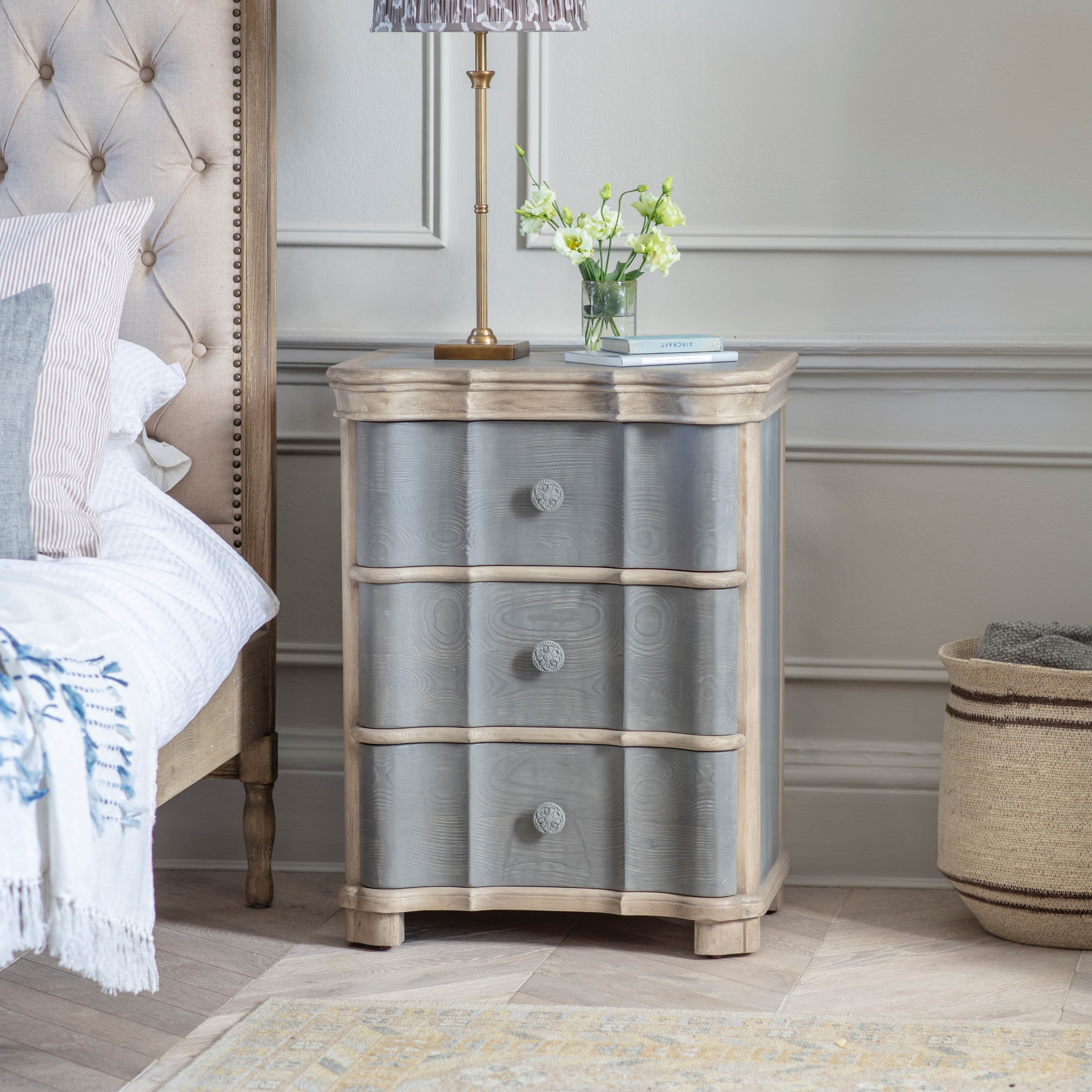 Hambledon Small Grey Chest of 3 Drawers