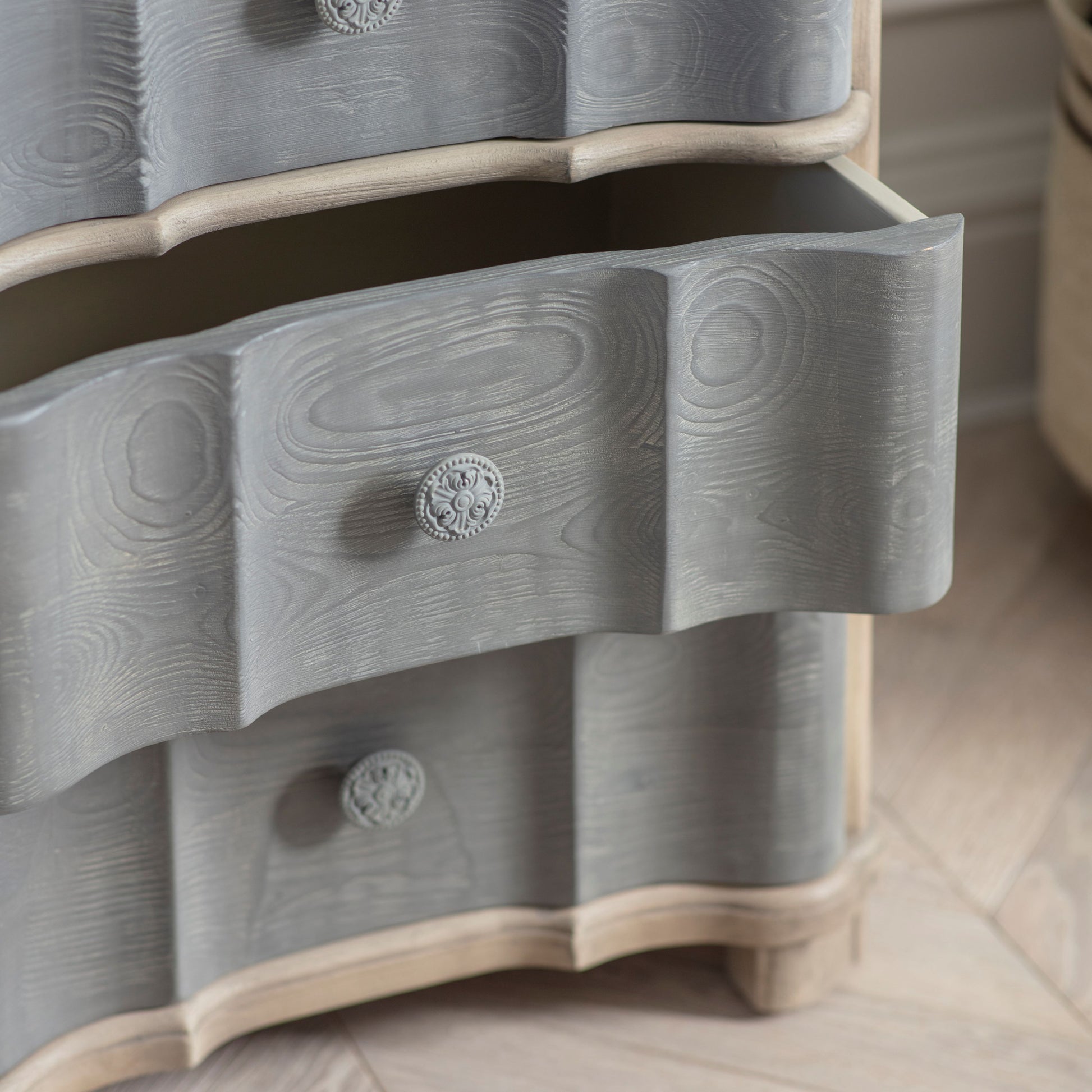 Hambledon Small Grey Chest of 3 Drawers