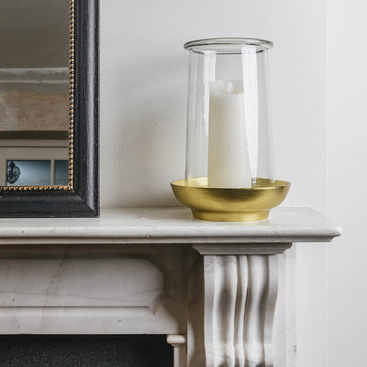 Da Gama Hurricane Lantern with Aluminium Base