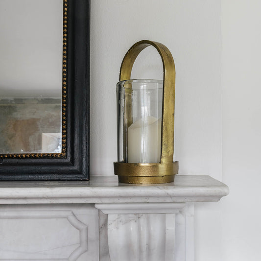 Da Gama Small Glass and Aluminium Hurricane