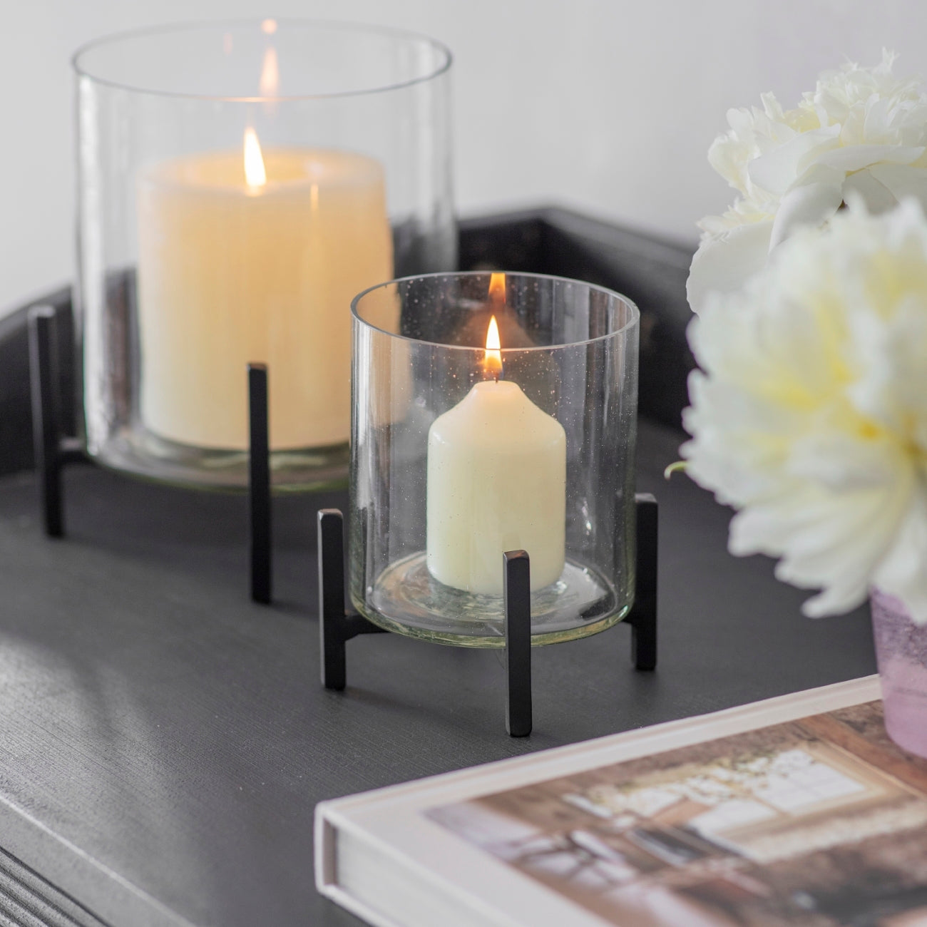 Da Gama Glass Votive on Iron Base