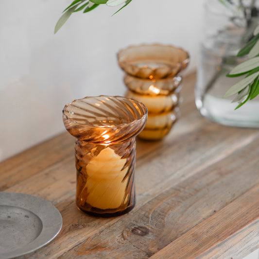 Da Gama Ribbed Glass Votive