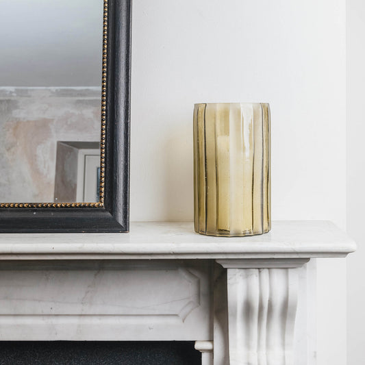 Da Gama Large Frosted Stripe Glass Votive