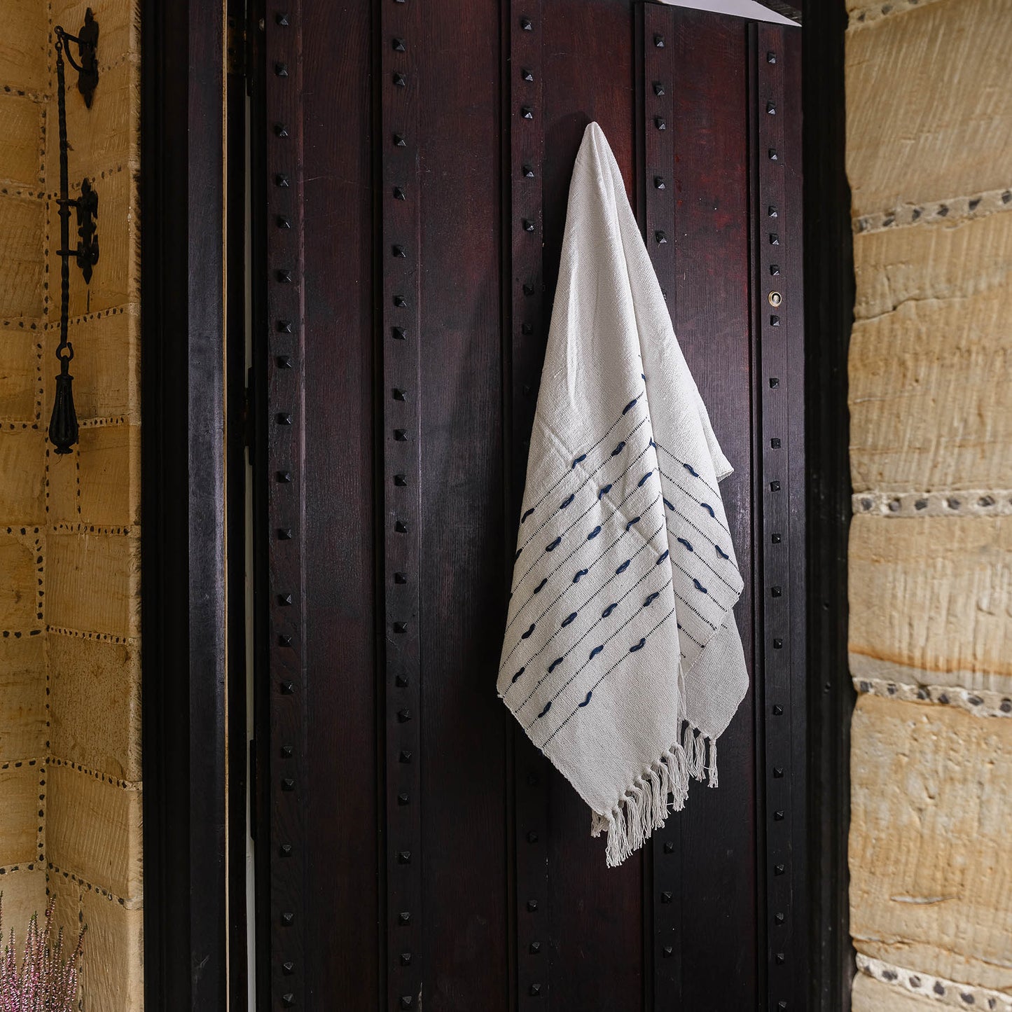 Burton Dotted Line Cotton Throw