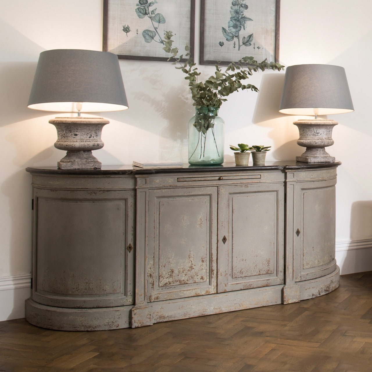 Collinson 4 Door Stone Top Sideboard