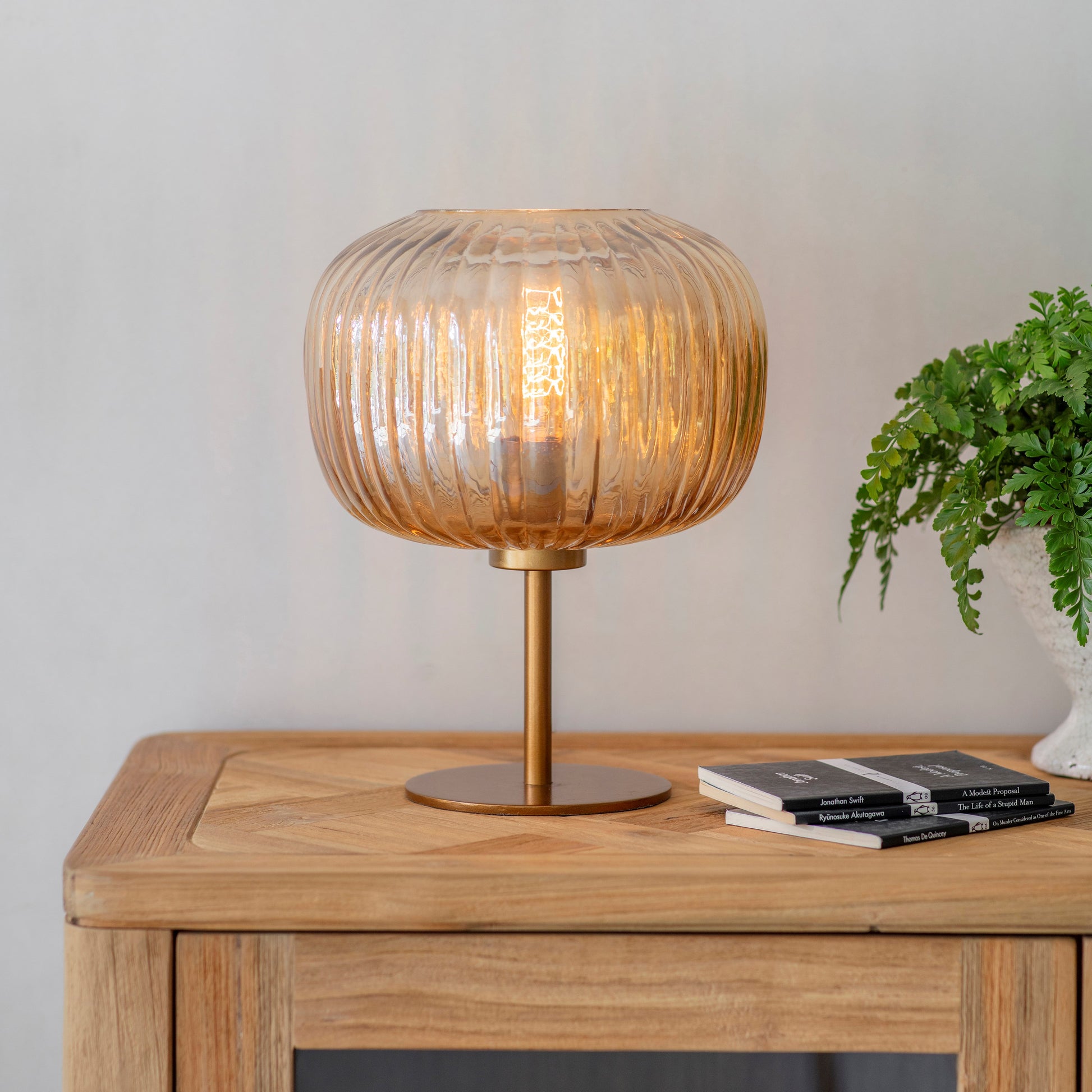 Claymore Amber Glass Lamp