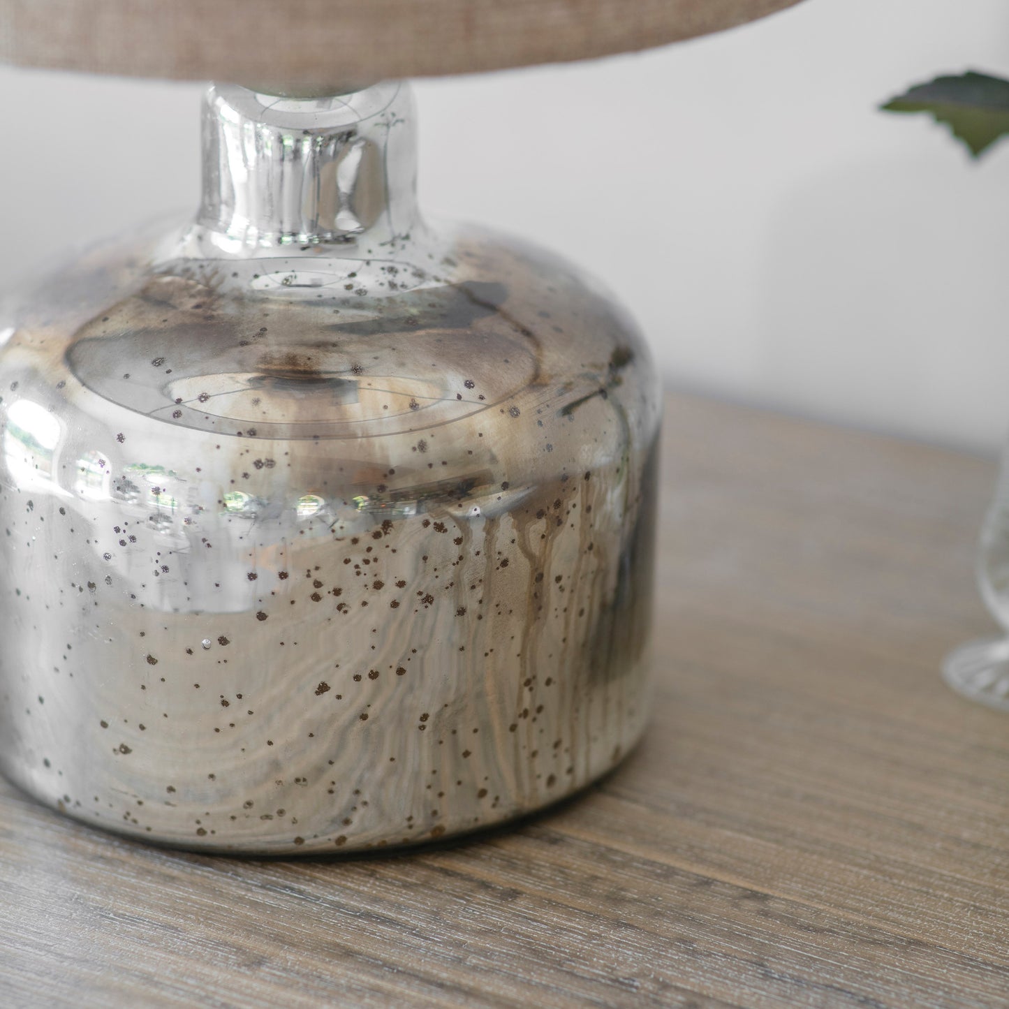 Claymore Squat Antiqued Glass Lamp with Shade