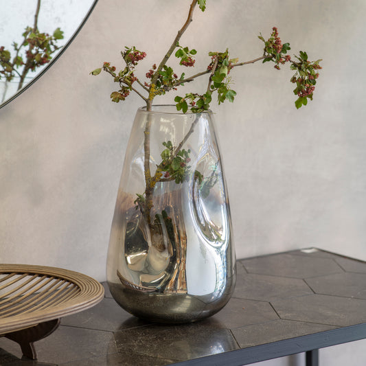 Claymore Mirrored Glass Vase