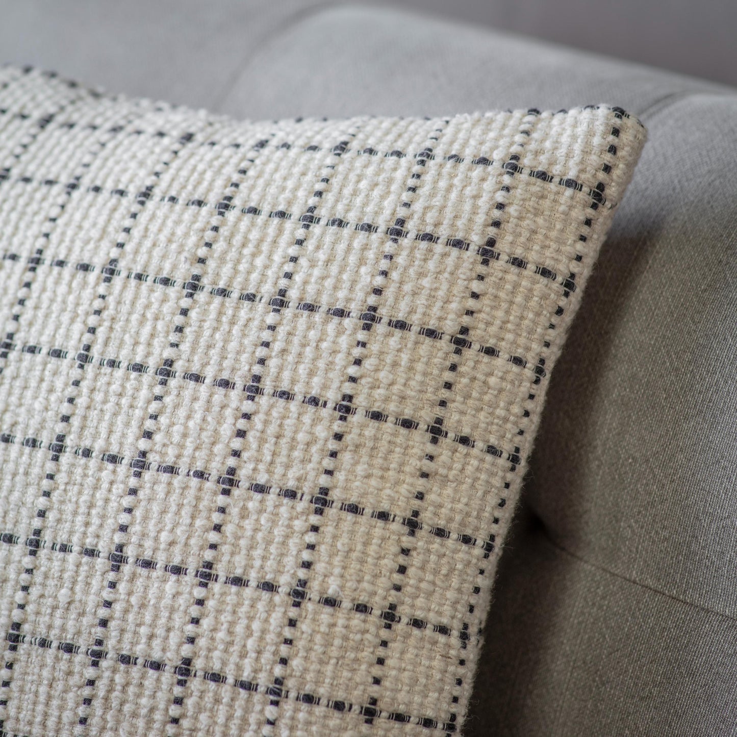 Walden 40cm Black Squared Cushion