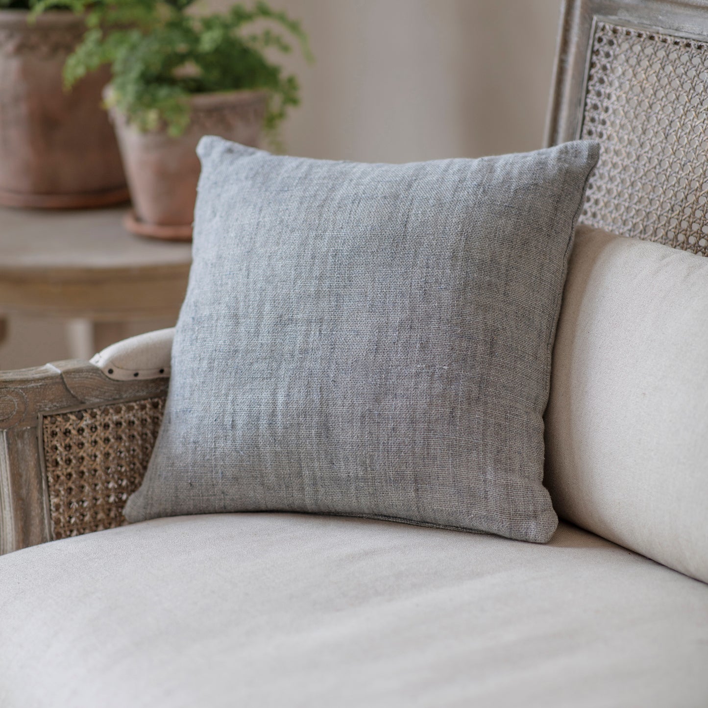 Walden 40cm Grey Linen Cushion