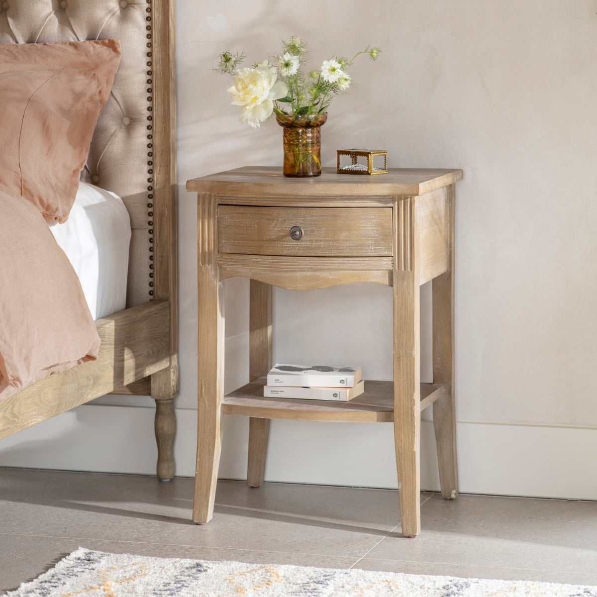 Single Table Small Ilkley Single Drawer Small Side Table – One.World