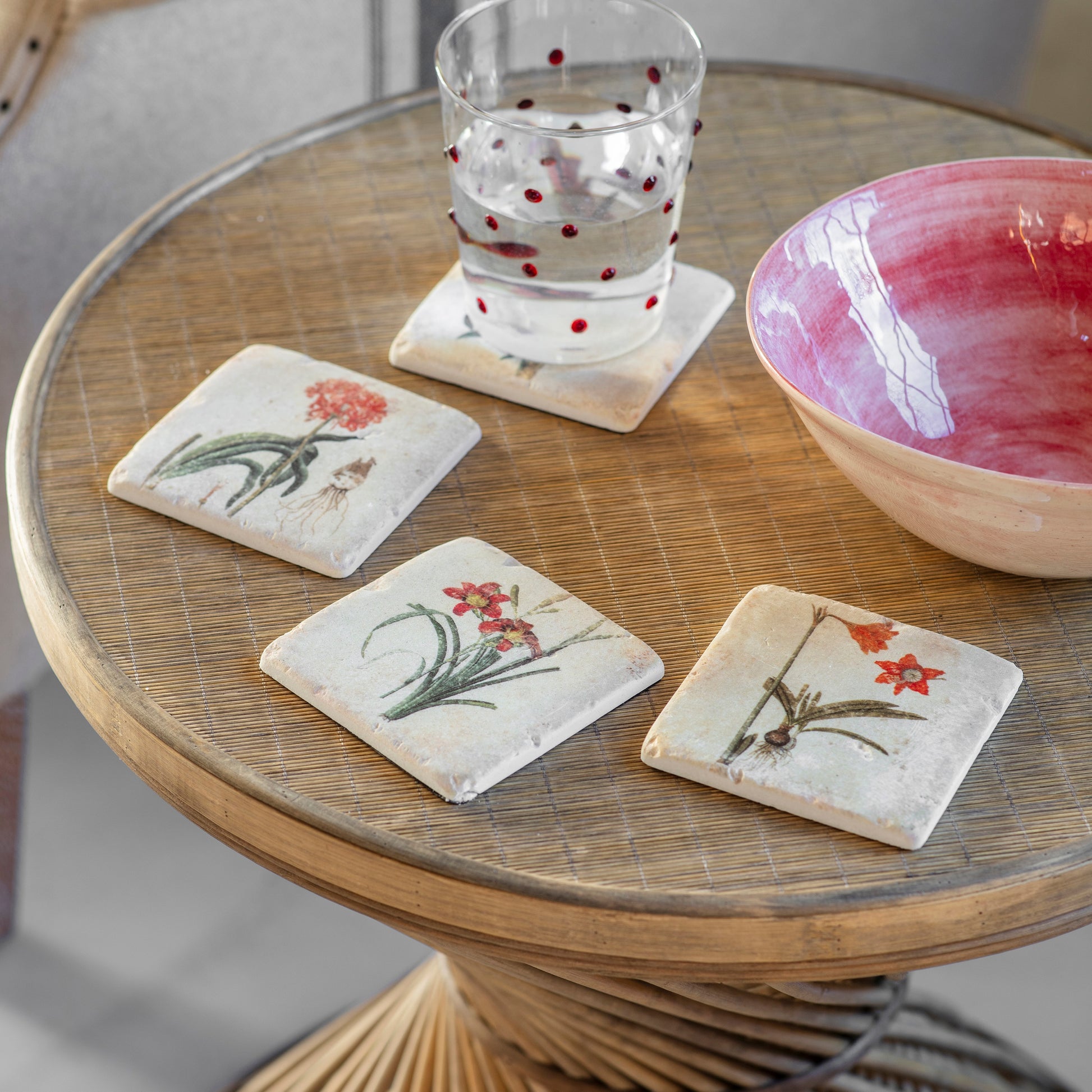 Clayton Set of 4 Floral Coasters