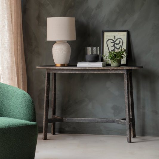 Clovelly Small Black Hall Table