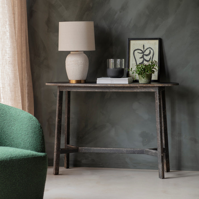 Clovelly Small Black Hall Table