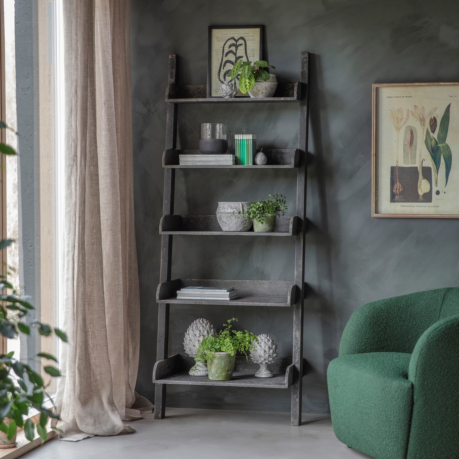 Clovelly Leaning Bookcase