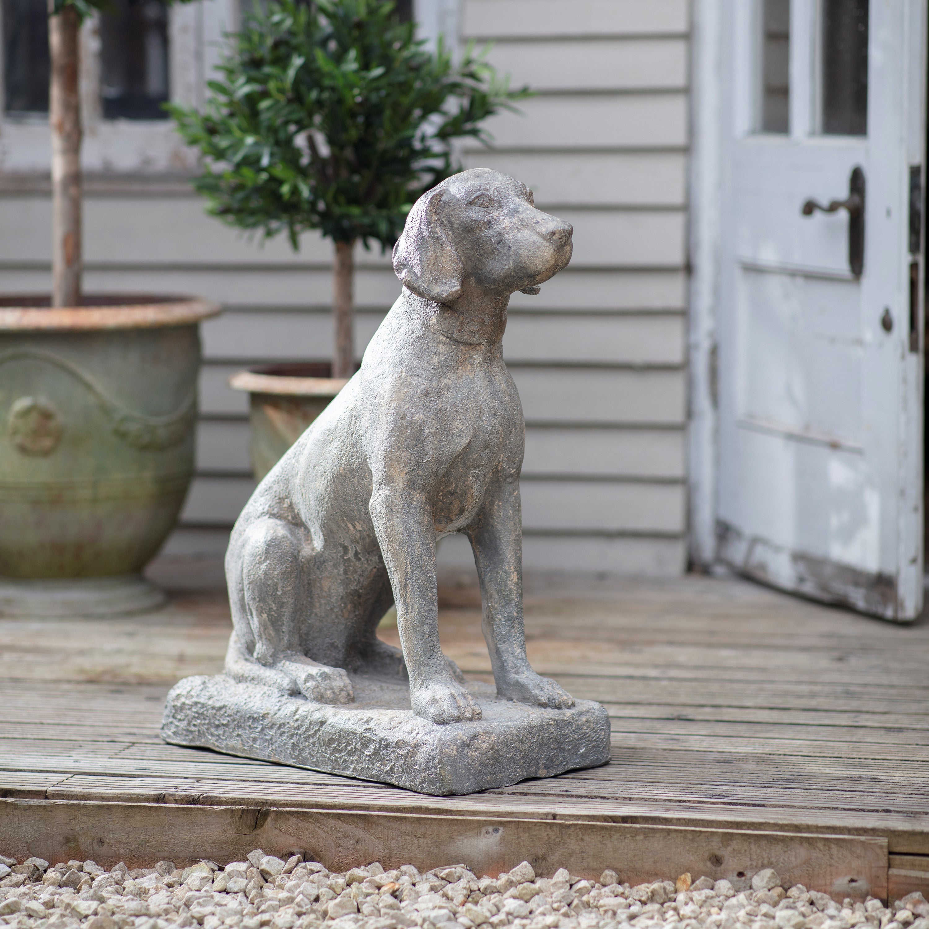 Petworth Sitting Dog Sculpture