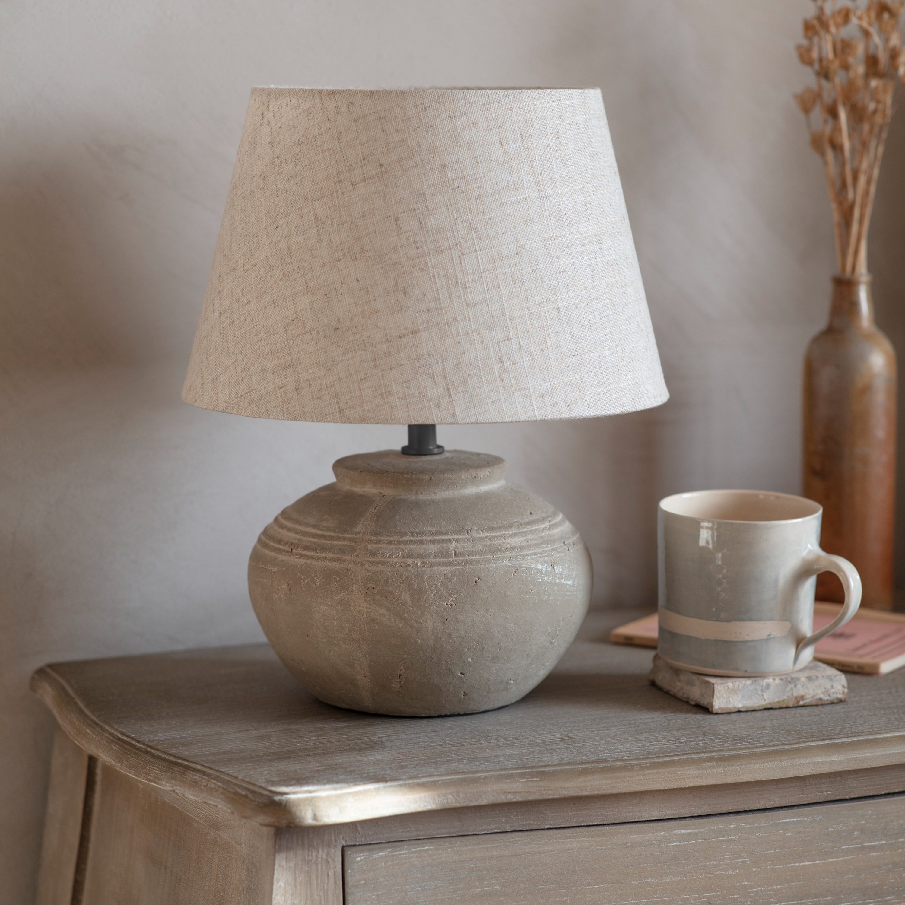 Langton Spherical Ridged Table Lamp – One.World