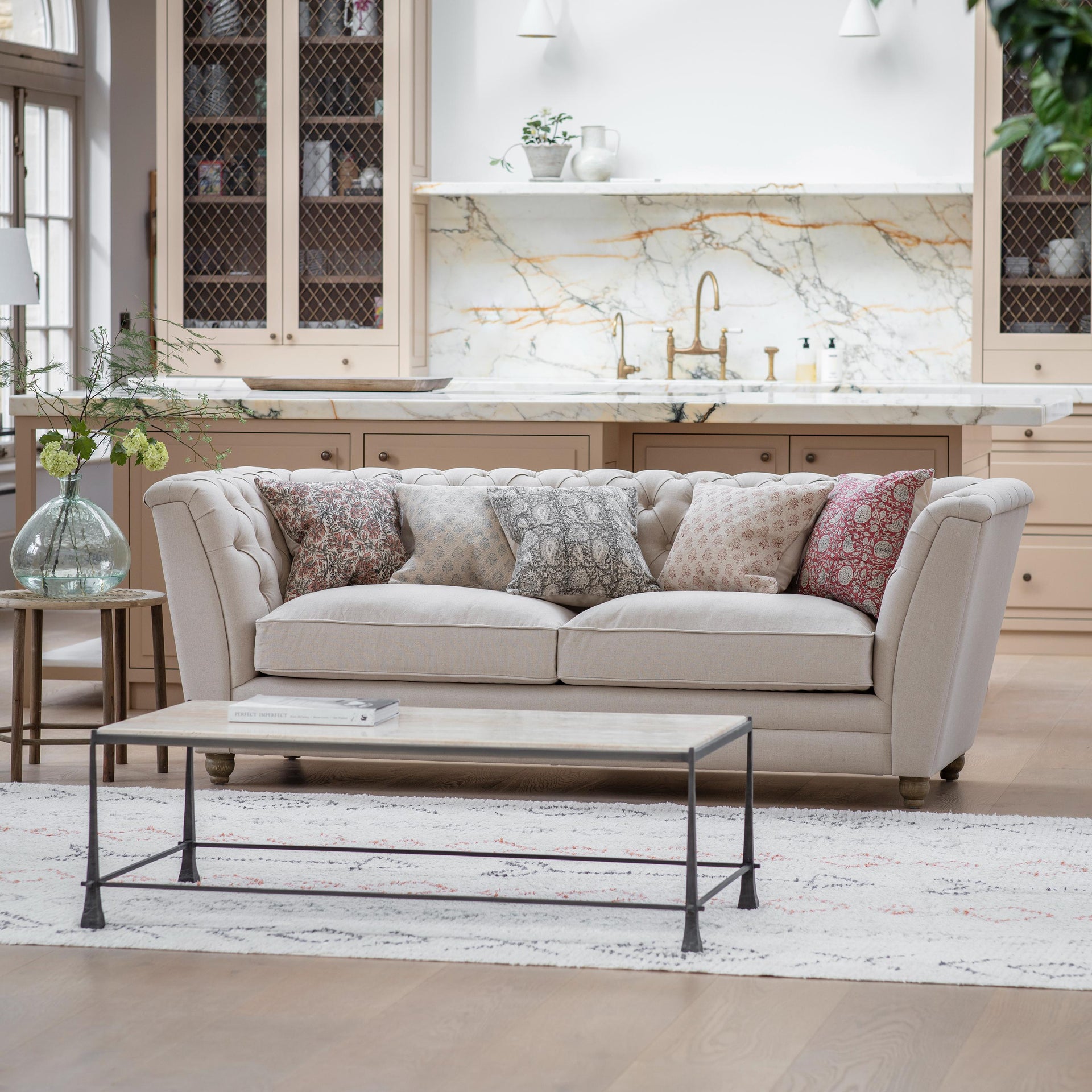 St James Button Back 3 Seater Sofa