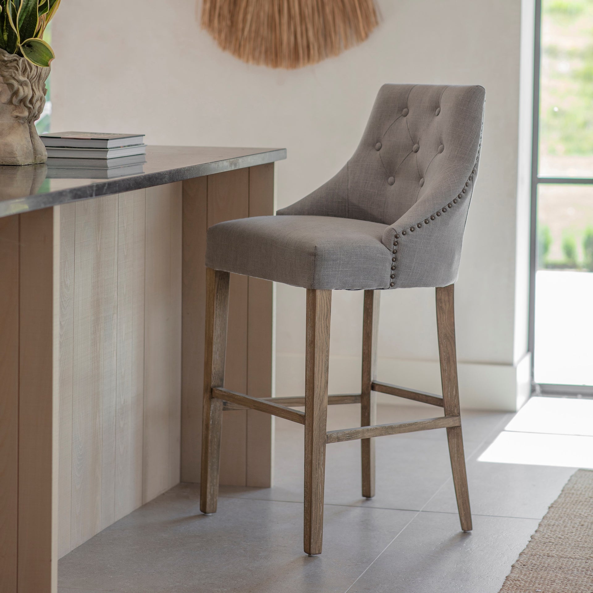 Colleville Button Back Bar Stool