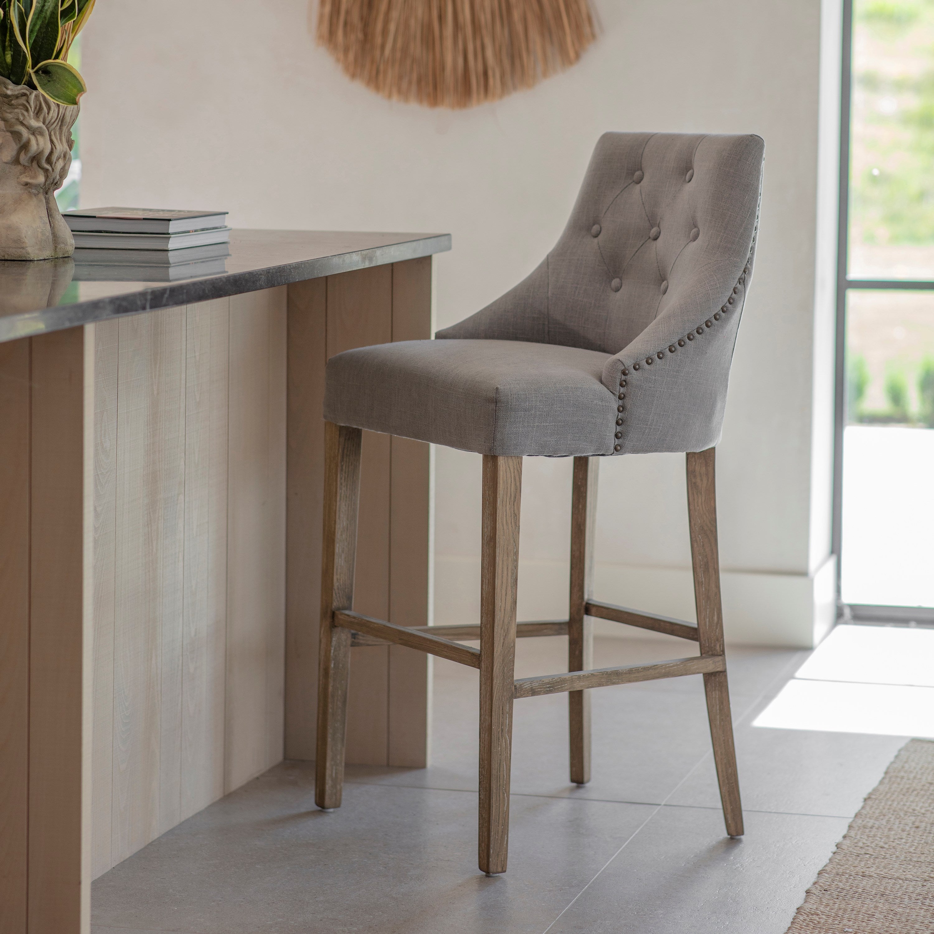 Colleville Button Back Bar Stool