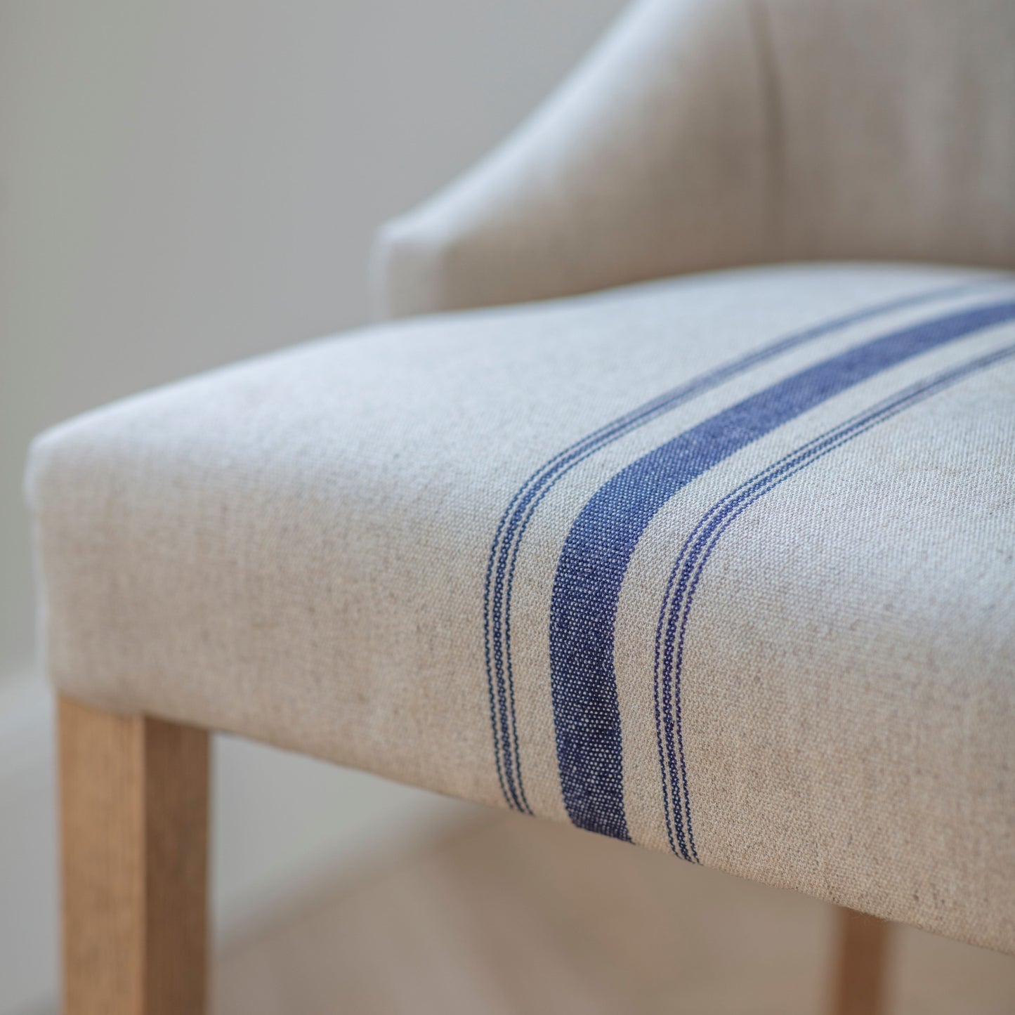 Monroe Blue Stripe Curved Bar Stool