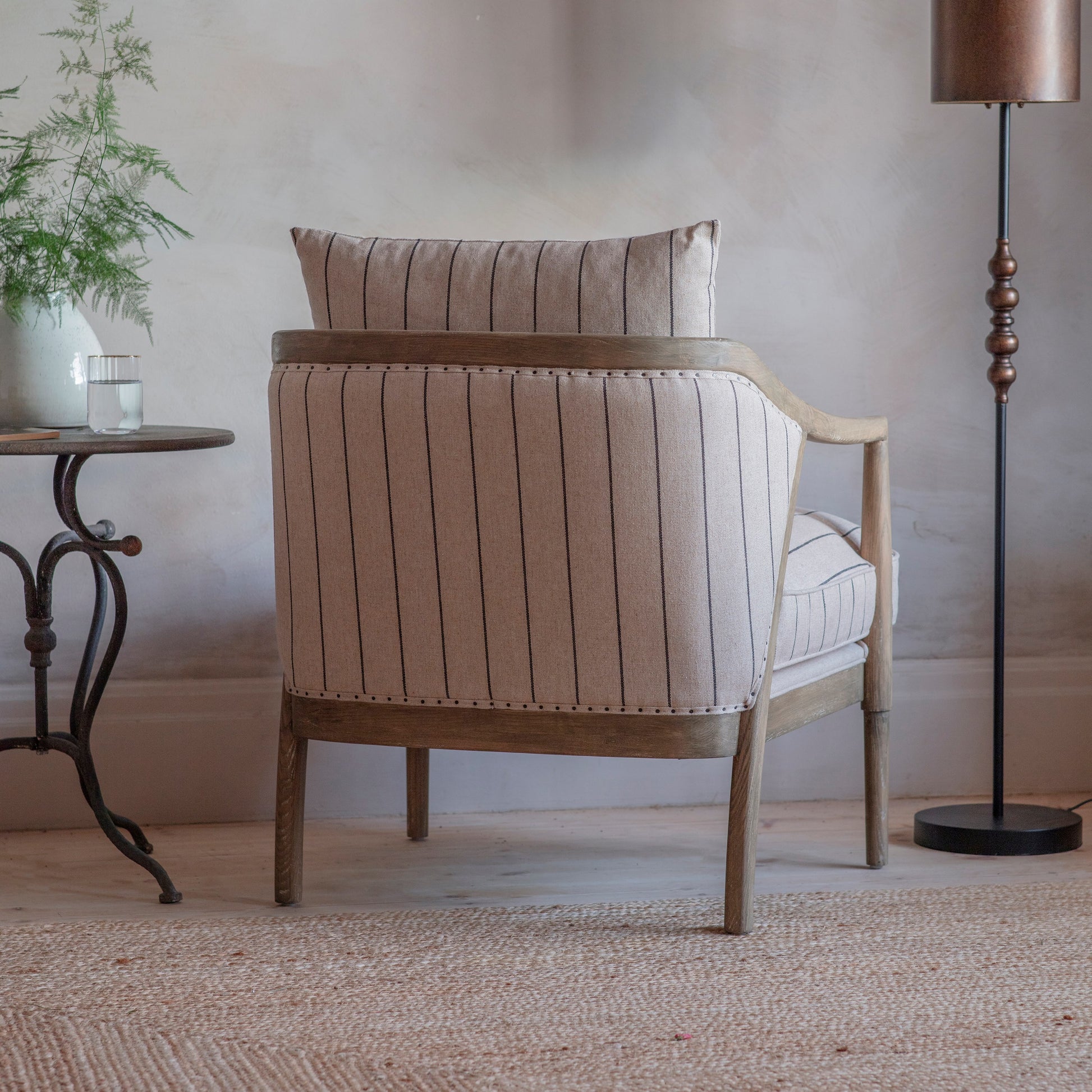 St Francis Striped Armchair