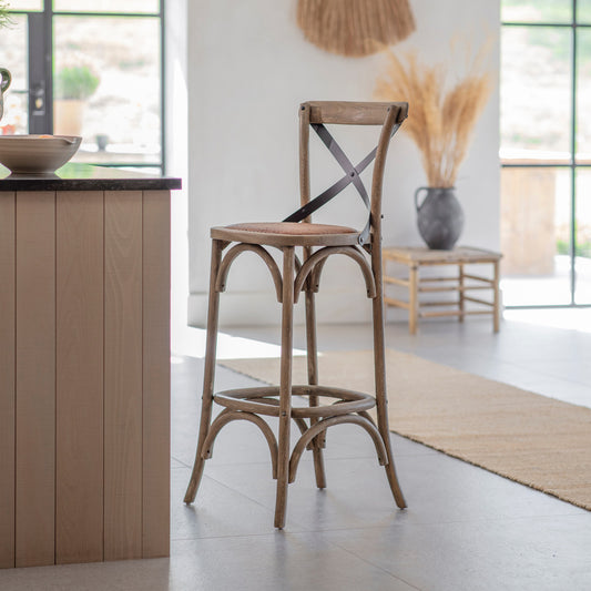 Larchmont Cross Back Bar Stool