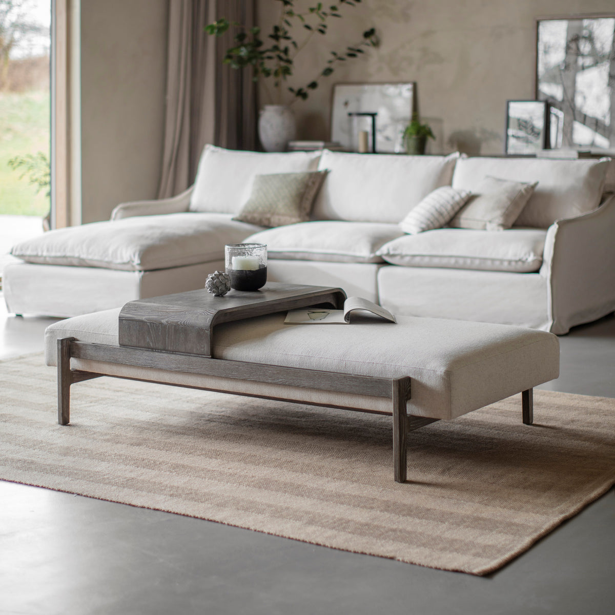 Musgrave Ottoman with Sliding Tray