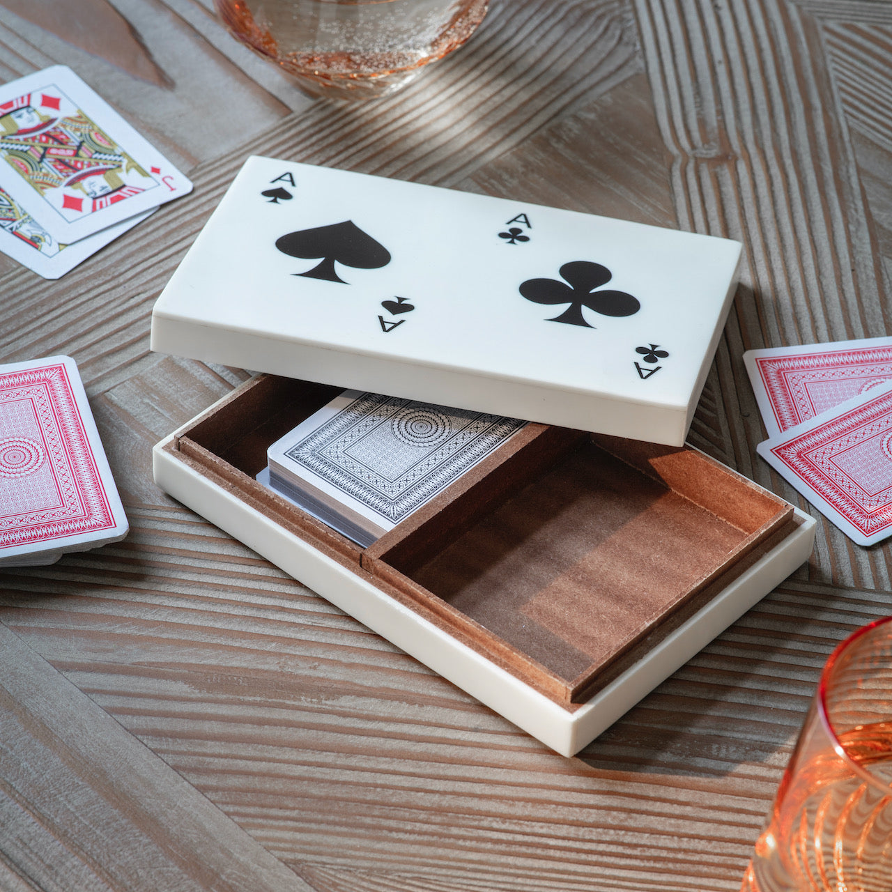 Langford Double Card Box with Playing Cards