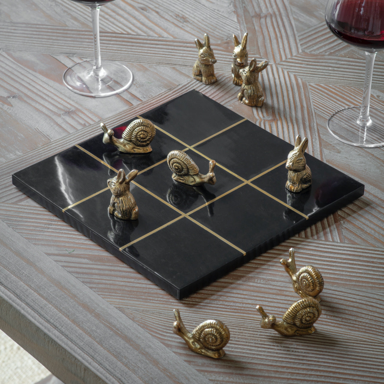 Langford Hare & Snail Noughts & Crosses – Black