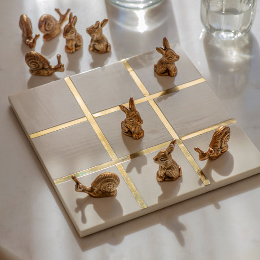 Langford Hare & Snail Noughts & Crosses – White